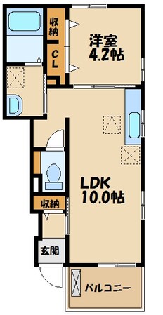 カーサセリシェールＢの物件間取画像